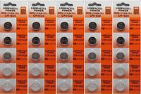 25 x Loopacell Lithium Battery CR1620 1620 Button Cells, Pack of 5 Batteries x 5
