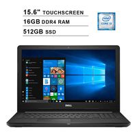 2019 Newest Dell Premium Inspiron 15 3567 15.6 Inch Touchscreen Laptop (Inter Core i3-7130U 2.7 GHz, 16GB DDR4 RAM, 512GB SSD, Intel HD 620, WiFi, Bluetooth, HDMI, Windows 10) (Black)