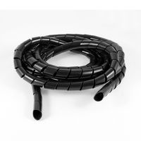 uxcell 4Meter Long PE Polyethylene 18mm Spiral Cable Wire Wrap Tube Black