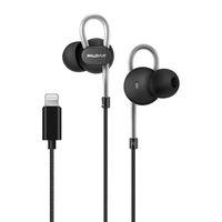 PALOVUE Lightning Headphones Earbuds Earphones with Microphone Controller MFi Certified Noise Isolation Compatible iPhone 11 Pro Max iPhone X/XS Max/XR iPhone 8/P iPhone 7/P NeoFlowColor (Black)