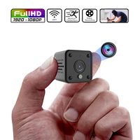 Mini Camera, Full HD 1080P Hidden Camera, Micro Spy Camera with Motion Detection and Infrared Night Vision, WiFi Remote View Wireless Nanny Cam, Compact Security Camera for Indoor and Outdoor (Black)