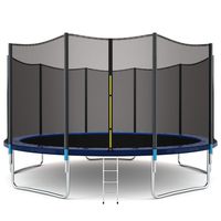 Giantex Trampoline Combo Bounce Jump Safety Enclosure Net W/Spring Pad Ladder, 15 FT