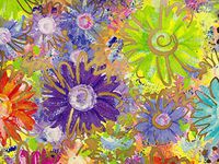 Floral Wrap - Gilded Daisies Gift Wrap 24"x417' Gift Wrap Half Ream Roll (1 roll) - Wraps -E6037H24