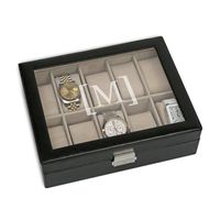 Monogram Online JB-101-M-Black Personalized Men's Watch Case, Black