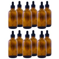 Amber Glass Bottle 4oz with Dropper(12 pack)