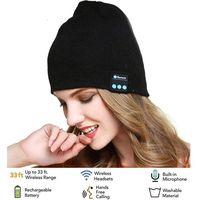 Wireless Bluetooth Beanie Hat, Unisex Bluetooth Beanie Smart Winter Knit Hat V4.2 Wireless Musical Headphones Earphones Cap Unique Christmas Tech Gifts for Teen Young Boys Girls Men Women
