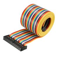 uxcell IDC 34 Pins Wire Flat Multicolored Flexible Rainbow Ribbon Jumper Cable 148cm 2.54mm Pitch,1pcs