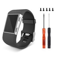 Newest Colorful Flower Surge Bands，Soft Silicone Band with Metal Buckle Bracelet Strap Replacement Band for Women Men Girls Replacement Accessories Fitness Wristband Sport (XL, Black)