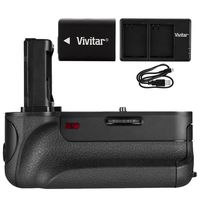 Vivitar PG-A7II Battery Grip (VIV-PG-A7II) for Sony A7, A7R, A7II, A7SII w/Accessories Bundle Includes, InfoLithium H Series NP-FW50 Camera Battery & USB Dual Port Charger for Sony NP-FW50 Battery
