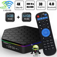 T95Z Plus Android 7.1 TV Box 3GB RAM/ 32GB ROM, Amlogic S912 Octa-Core 64 Bits Processor, Streaming Media Player 2.4GHz/5GHz WiFi, 1000M Ethernet LAN, UHD 4k Bluetooth 4.0