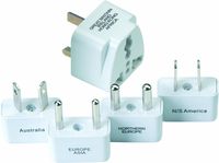 Design Go Luggage Worldwide Adaptor Kit, White, One Size