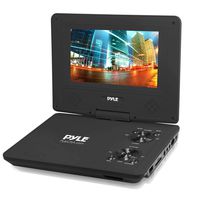 Pyle 9-Inch Portable DVD Player, Portable CD Player, Travel DVD Player, Car DVD Player, Portable Battery, USB/SD, Headphone Jack, Wireless Remote Control, Car Charger, Travel Bag, Black (PDV91BK)