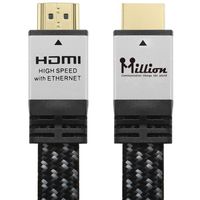 Million High Speed Ultra HDMI Cable 3 Feet (1.0m) with Ethernet - HDMI 2.0 Professional Support 4K 3D 2160P 1440P - Audio Return Channel (ARC),Silver Case