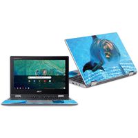 MightySkins Skin Compatible with Acer Chromebook Spin 11" CP311 - Dolphin | Protective, Durable, and Unique Vinyl Decal wrap Cover | Easy to Apply, Remove, and Change Styles | Made in The USA