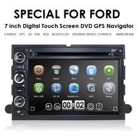 hizpo 7 Inch Car Radio Stereo Digital Touch Screen GPS Navigation Bluetooth WiFi Mirrorlink SWC Car DVD Player Compatible for Ford