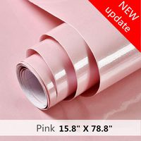 Pink Contact Paper 15 Inch X 78 Inch Decorative Wallpaper Self-Adhesive Film Flash on The Surface for Smooth surface, for Kitchen Counter Top Cabinets Furniture Wallpaper