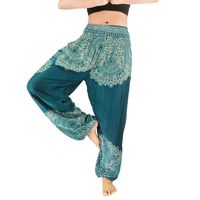 Xturfuo Men's/Women's Harem Pants Yoga Pants Hippie Bohemian Printed Cotton Beach Pants