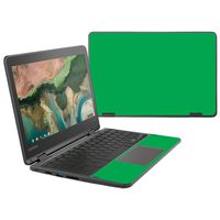 Mightyskins Skin Compatible With Lenovo 300e Chromebook 11.6" (2018) - Solid Green | Protective, Durable, And Unique Vinyl Decal Wrap Cover | Easy To Apply, Remove, And Change Styles | Made In The Usa