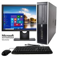HP Elite 7900 Desktop PC Package, Intel Core 2 Duo Processor, 8GB RAM, 500GB Hard Drive, DVD-RW, Wi-Fi, Windows 10, 19in LCD Monitor (Renewed)