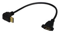 (30 CM/12inch) DP to Panel Mount DP Cable, zdyCGTime Gold Plated 90 Degree Up Displayport Male to Panel Mount Displayport Female Audio and Video Extender Adapter Cable (Up (M/F)
