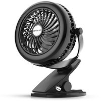 OPOLAR Battery Clip on Fan, Powered by USB or 2200mAh Rechargeable Battery, 360 Adjustable Wind, Personal Clip or Desk Fan with 3 Speeds, Multi Versatile for Hurricanes, Car, and Outdoor