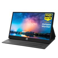 Portable Touchscreen Monitor， Eleduino 15.6 Inch Computer Display 1920×1080 Full HD IPS Screen USB C Gaming Monitor with Type-C Mini HDMI for Laptop PC MAC Phone Xbox PS4