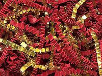 Crinkle Cut Gift Shred Filler - 10 LB - Red and Gold