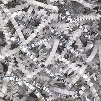 Crinkle Blend Paper - White and Metallic Silver (1/2 LB)