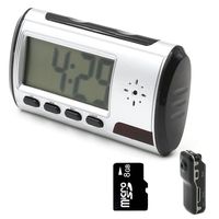 Mini Camera, YYCAMUS Alarm Clock Nanny Cam [with One More Mini DV and 8GB Micro SD Card]