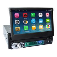 Podofo Single Din Car Stereo Android 6.0 WiFi Car Radio RDS GPS Navigation 7 inches Touch Screen Mirror Link Bluetooth Head Unit with Speaker Support USB/SD/Reversing Camera