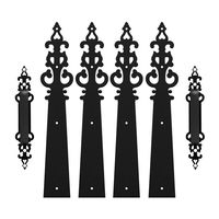 CCJH Decorative Garage Door Hardware Kit Garage Door Accents Screw Mounted Black 1 Set