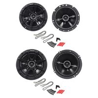 (2) Kicker 41DSC654 6.5" 240W+(2) 41DSC674 6.75" 240W 2-Way Car Coaxial Speakers
