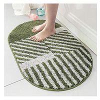 GHHZZQ Bathtub Mat Non-Slip Massive Water Absorption No Fading Superfine Fiber Foot Pad Household Oval Bathroom Rugs, 3 Colors, 1.8 cm Thick, 2 Sizes (Color : A, Size : 40x60cm)