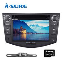 ASURE Car Stereo for Toyota RAV4 2006 2007 2008 2009 2010 2011 2012, Double Din HD Car Radio Support Bluetooth CD DVD Player GPS Navigation Steering Control, Free Backup Camera&16G Map Card Included