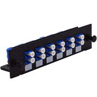LC Fiber Adapter for Fiber Patch Panel Loaded w/6 LC UPC Duplex OS1/OS2 Singlemode Blue - LGX Footprint