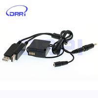 DRRI DMW-DCC8 DC Coupler USB cable for Lumix DMC-FZ300 FZ2000 FZ2500 DMC-G5/G6/G7