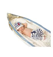 Eyourhappy Baby Boy Photography Prop Crochet Knit Costume Sailer Outfits Hat Cap Pant