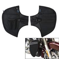 AUFER Motorcycle Highway crash bar Cover Soft Lowers Chaps Leg Warmer bag Multifunctional storage bag for Touring Street Glide Road King Road Glide Electra Glide and Trike Models 1980-2020