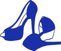 hBARSCI High Heels Vinyl Decal - 5 Inches - for Cars, Trucks, Windows, Laptops, Tablets, Outdoor-Grade 2.5mil Thick Vinyl - Royal Blue