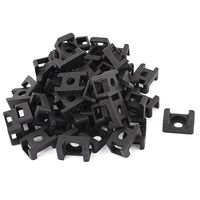 uxcell 9mm Width Cable Zip Tie Mount Base Saddle Type Wire Holder 50Pcs