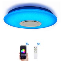MUMENG LED Ceiling Light Dimmable Color Changing 36W Starlight with Remote Control (Compatible with Amazon Alexa)