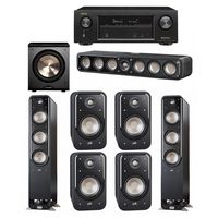 Polk Audio Signature 7.1 System with 2 S60 Tower Speaker, 1 Polk S35 Center Speaker, 4 Polk S20 Bookshelf Speaker, 1 BIC/Acoustech Platinum Series PL-200 Subwoofer , 1 Denon AVR-X1300W AV Receiver