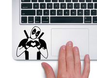 Deadpool Heart Hands Marvel Superhero - Trackpad Apple Macbook Laptop Vinyl Sticker Decal