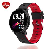 Lantop Bluetooth Smart Watch Men IP68 Waterproof Sports Smartwatch Heart Rate Blood Pressure Monitor Touch Screen Enhanced Fitness Tracker Running Swimming Messages Reminder