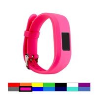 Dunfire Replacement Wristbands and Clip Cases for Garmin Vivofit 3 and Vivofit JR, Large Size and Small Size Bands, One Size Clip Case (1PC - Pink, Small for Kids)