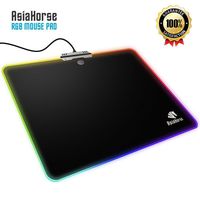 Asiahorse 14.8x11.9 Inches Waterproof RGB Gaming Mouse Large Hard Pad for Gamer (Black)
