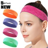 Calbeing Sport Headband for Women Men - Silicone Sweatbands with Non Slip Grip - Workout Band Set - Exercise Fitness Sweat Wicking Tennis Running Yoga Athletic Travel