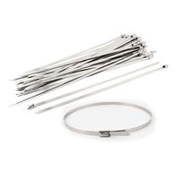 Uxcell Sprayed Cable Tie Band Clamp, 10-inch Long 4.6mm Wide, 50pcs