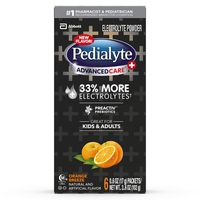 Pedialyte Advancedcare Plus Electrolyte Powder, With 33% More electrolytes & Preactiv Prebiotics, Orange Breeze, Electrolyte Drink Powder Packets, 0.6 Oz (6Count)