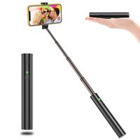 Vproof Selfie Stick Bluetooth, Lightweight Aluminum All in One Extendable Selfie Sticks Compact Design for iPhone 11 Pro Max/11 Pro/11/XS/XS Max/XR/X/8/8 Plus/7/6s/6, Galaxy S10/S9/S8/S7/S6/Note, More